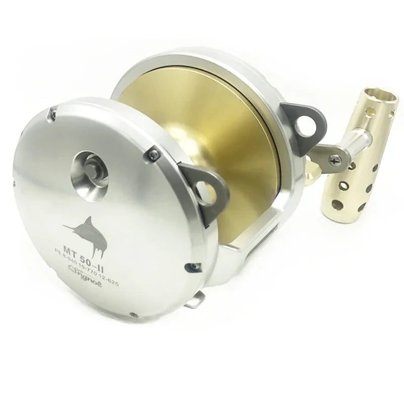 Big Boat Fishing Reels, Sea Saltwater Windlass, Slow Jigging Reel, Metal Coil, MT50 Max Drag 30 Kg Brake Casting Wrap Drums the