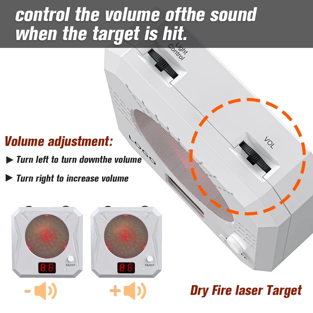 Infrared Induction Electronic Scoring Laser Target Color Sensitive Shooting Practice with Sound Effects