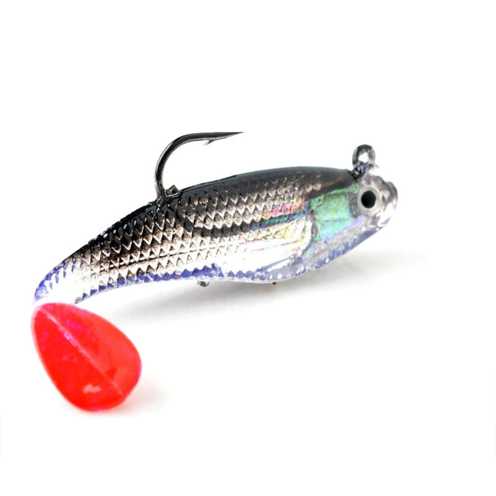 5pcs/lot Fishing Lures 80mm 9.5g Soft Lure Wobblers T Tail Soft Bait Artificial Baits Swimbait for Pike Bass Lure