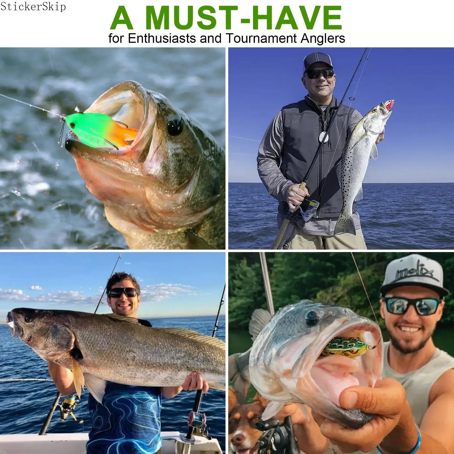 3pcs Topwater Frog Lures, silicone floating bait with double propeller legs, lead-free. Realistic multi-jointed fishing tackle