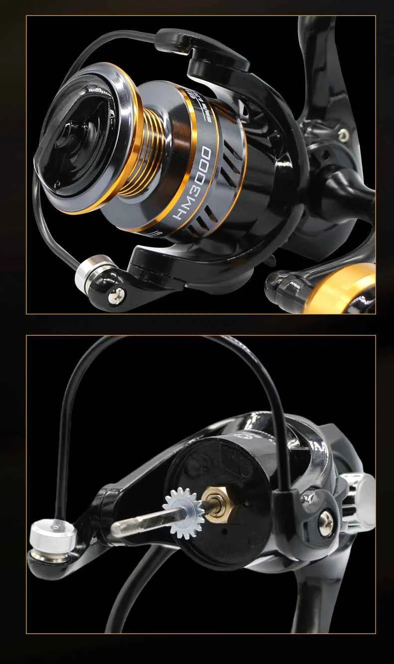 HM NEW Spinning Reel Metal Reel Cup 10KG Max Drag Power Spinning Wheel High Speed