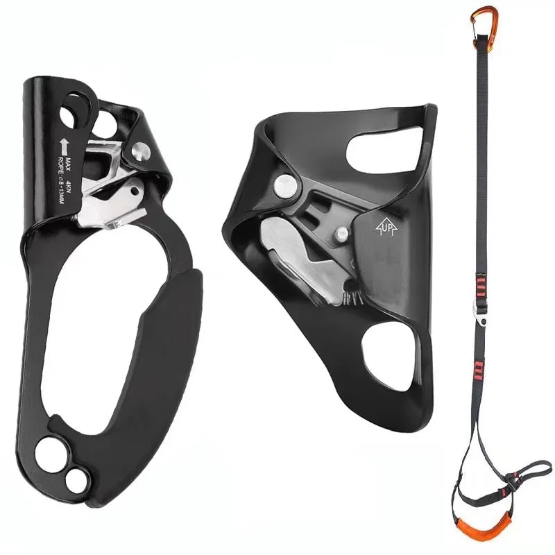 Outdoor Rock Climbing Hand Ascender SRT Ascend Device Mountaineer Handle Ascender Left Hand Right Hand Climbing Rope Tools