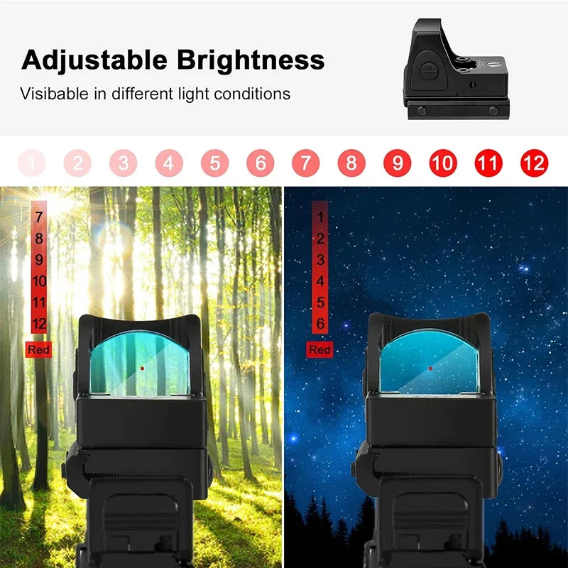 Mini MR Red Dot Sight Collimator Rifle Reflex Sight Scope fit 20mm Rail