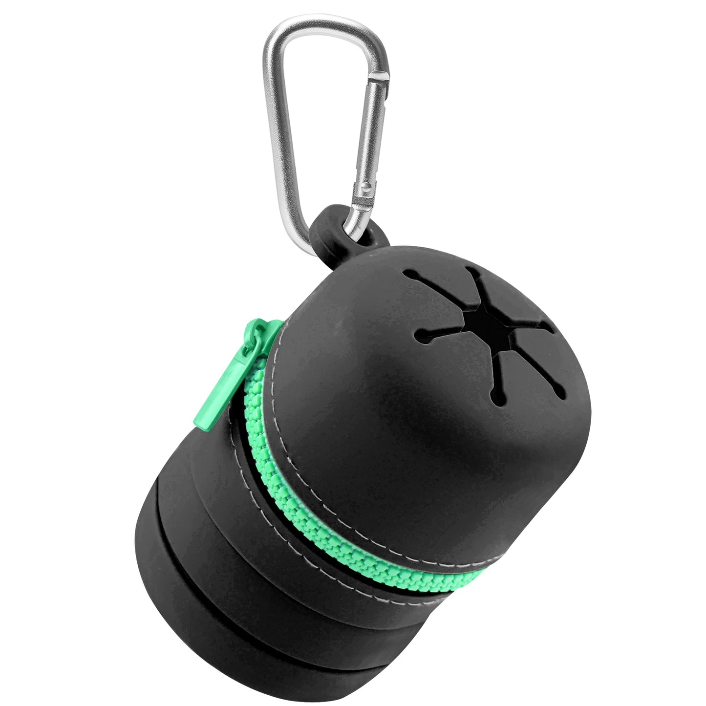 Fly Fishing Box Foldable Silicone Boxes With Zipper Portable Multifunctional Trash Can With Carabiner Clips Fishing Accessories