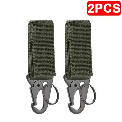 1/2 Piece Nylon Tactical Clip Black/green, Sturdy Hook,