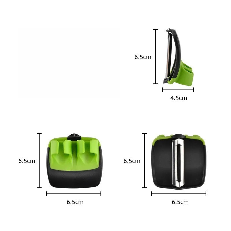 1 Easy and Convenient Black Green Peeler, Sharp Blade, Non Slip Grip, Suitable for Kitchen and Camping