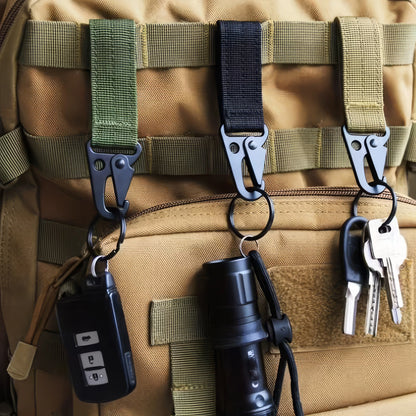 1/2 Piece Nylon Tactical Clip Black/green, Sturdy Hook,