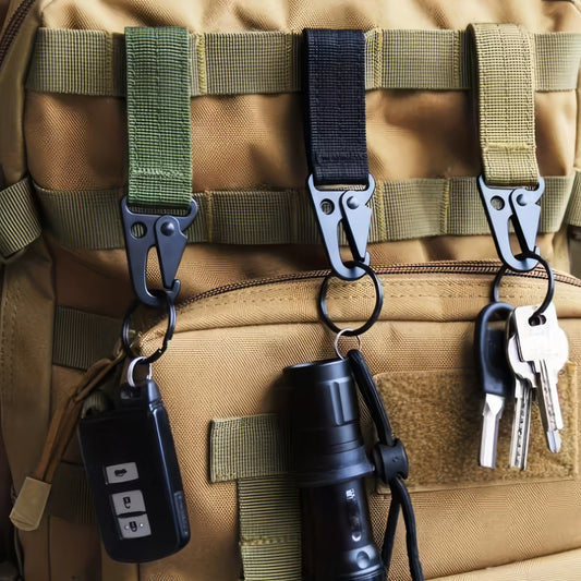 1/2 Piece Nylon Tactical Clip Black/green, Sturdy Hook,