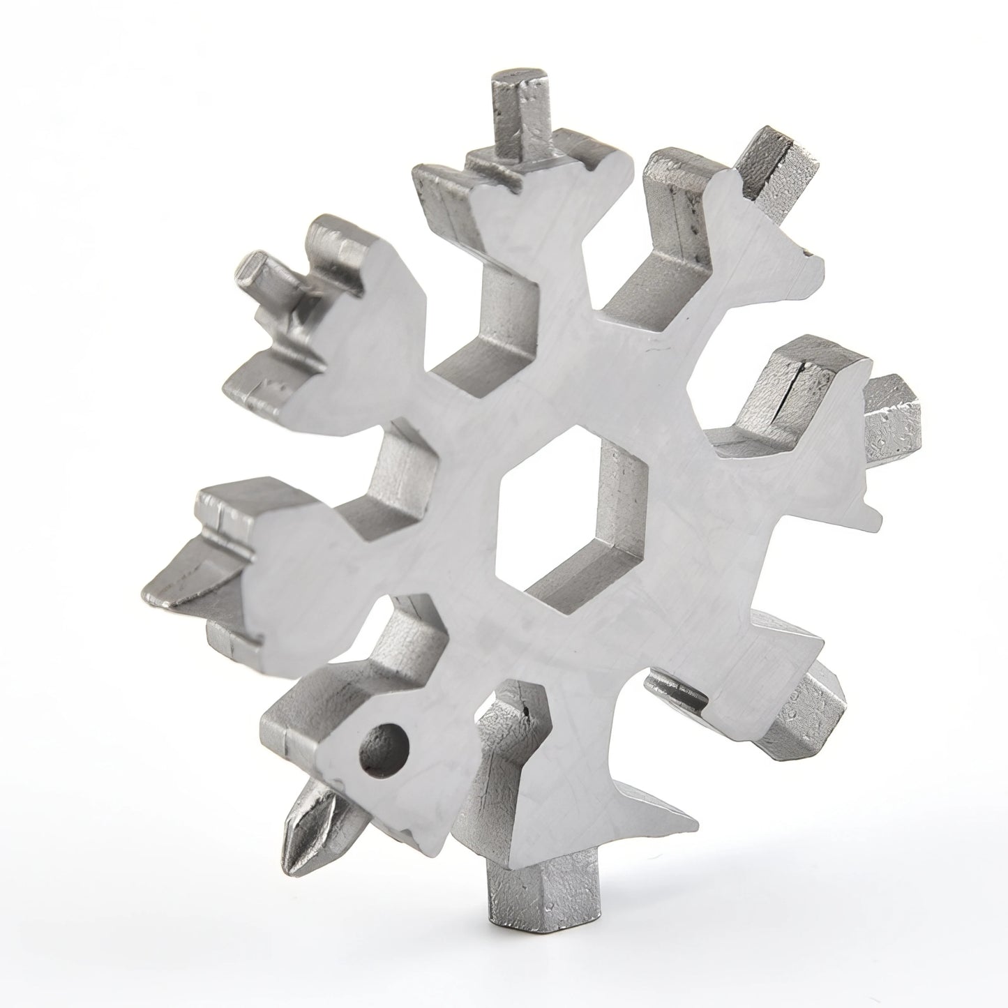 1 Snowflake Multifunctional Tool, Stainless Steel Bottle Opener, Screwdriver Wrench, Essential Camping