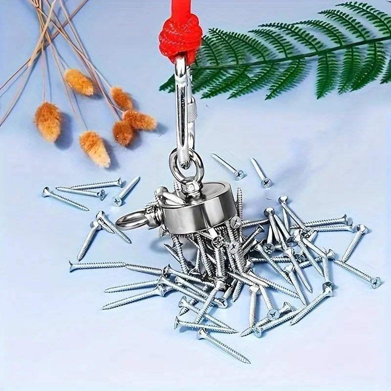Neodymium Fishing Magnet Kit, Superior Pounds Pulling Force Magnet Fishing Set, High Quality Fishing Magnet for Retrieving in River and Magnet Fishing, One Magnet Tool for Outdoor Use