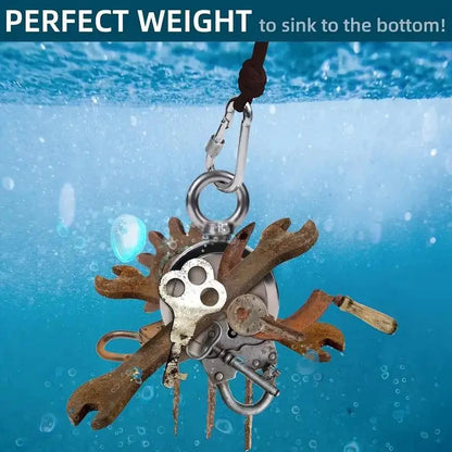 Neodymium Fishing Magnet Kit, Superior Pounds Pulling Force Magnet Fishing Set, High Quality Fishing Magnet for Retrieving in River and Magnet Fishing, One Magnet Tool for Outdoor Use
