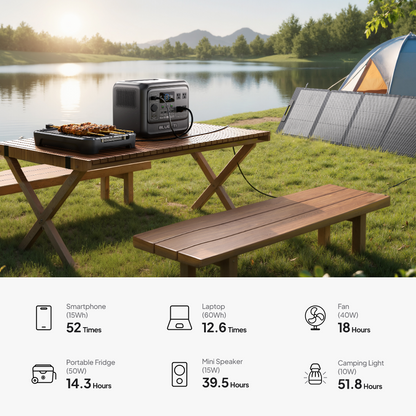 BLUETTI Elite 100 V2 Portable Power Station 1800W 1024Wh Solar Generator Emergency Backup