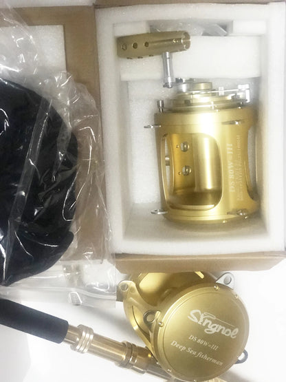 Professional Windlass Sea Boat Fishing Reel, Max Drag Slow Jigging, Drums Coil, Trolling Drums, 80W, 50W, 30kg Max, New, 2024