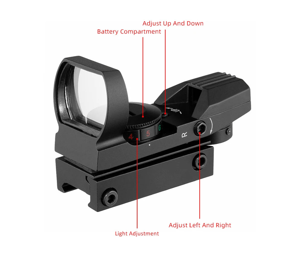 Red Dot 20mm / 11mm Red Dot BK Scope DE QD Sight Dovetail Riflescope Reflex Optics Sight For Hunting Rifle Gun Airsoft Tactical