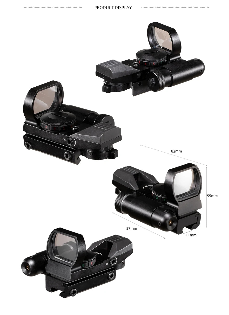 Red Dot 20mm / 11mm Red Dot BK Scope DE QD Sight Dovetail Riflescope Reflex Optics Sight For Hunting Rifle Gun Airsoft Tactical