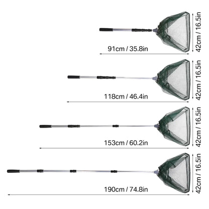 190cm 130cm 55cm Telescopic Landing Net Folding Fishing Pole Extending