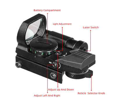 Red Dot 20mm / 11mm Red Dot BK Scope DE QD Sight Dovetail Riflescope Reflex Optics Sight For Hunting Rifle Gun Airsoft Tactical
