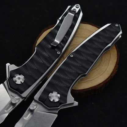 New M390 Steel Folding Knife G10 Handle Outdoor Camping Survival Hunting Knife  High Hardness Tactical EDC Tool