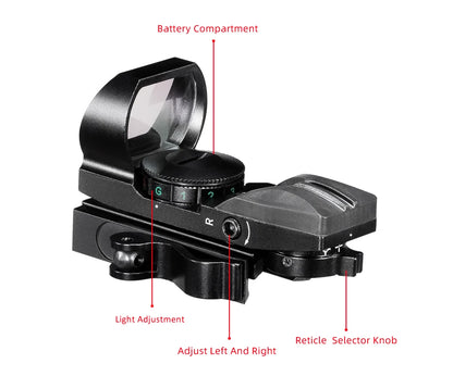 Red Dot 20mm / 11mm Red Dot BK Scope DE QD Sight Dovetail Riflescope Reflex Optics Sight For Hunting Rifle Gun Airsoft Tactical