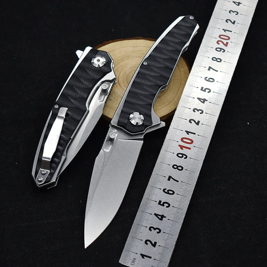 New M390 Steel Folding Knife G10 Handle Outdoor Camping Survival Hunting Knife  High Hardness Tactical EDC Tool