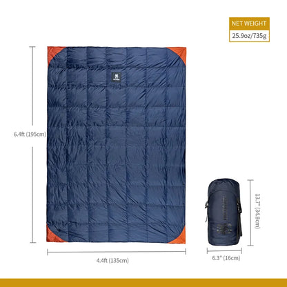 OneTigris Camping Blanket Foldable For Outdoor Camping Hiking 1-person Fits 41°F-77°F(5°C-25°C)