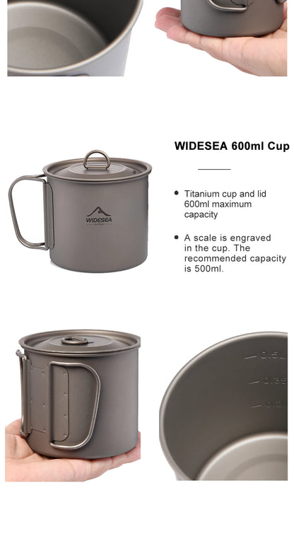 Widesea Camping Mug Titanium Cup