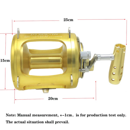 Professional Windlass Sea Boat Fishing Reel, Max Drag Slow Jigging, Drums Coil, Trolling Drums, 80W, 50W, 30kg Max, New, 2024