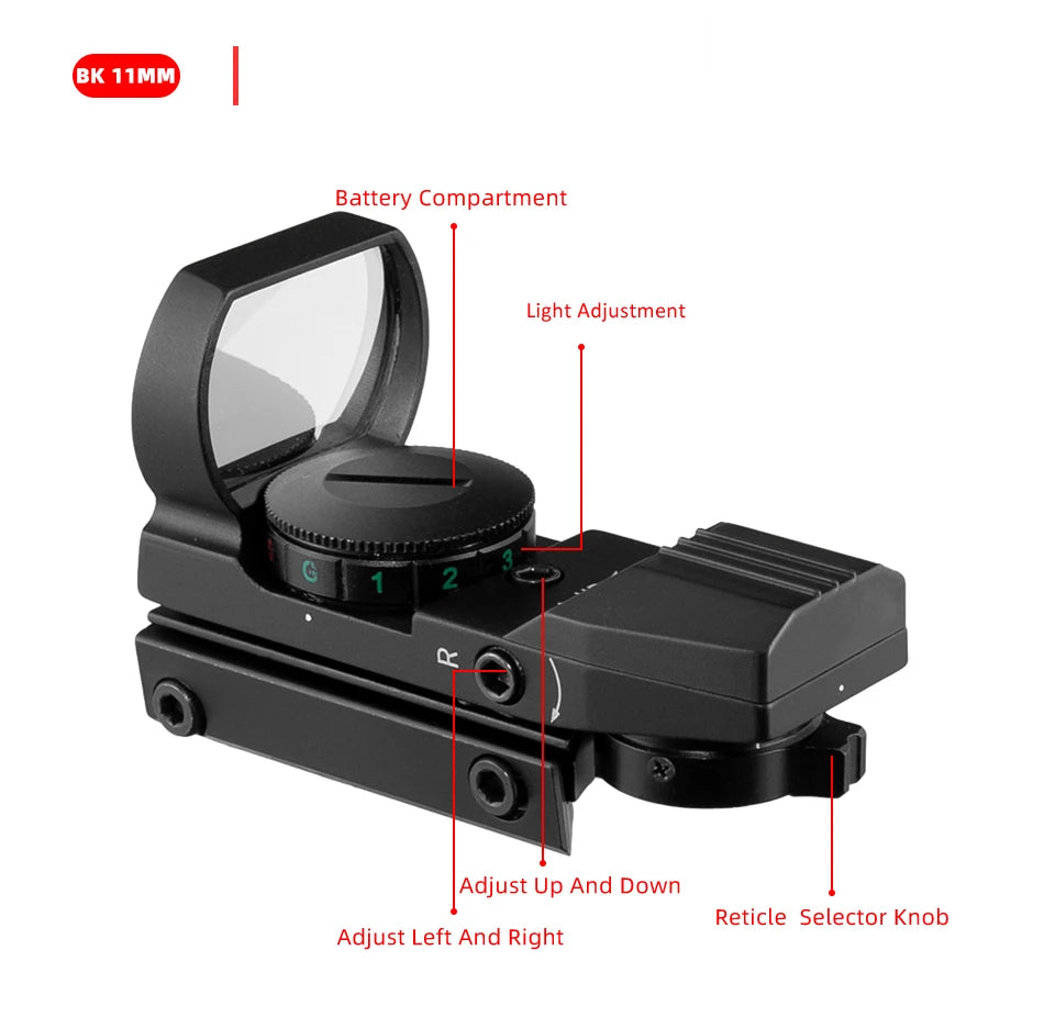 Red Dot 20mm / 11mm Red Dot BK Scope DE QD Sight Dovetail Riflescope Reflex Optics Sight For Hunting Rifle Gun Airsoft Tactical