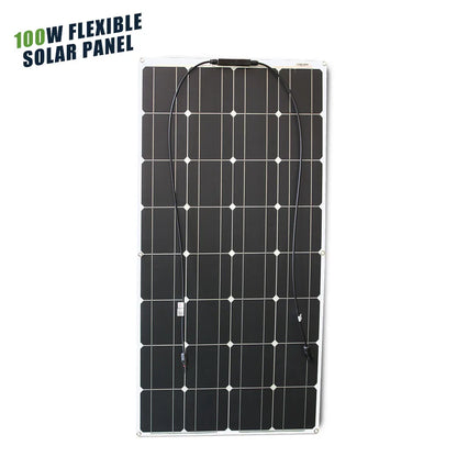 12V Flexible Solar Panel 600W 100W 200W 300W 400W 500W Bendable Waterproof Monocrystalline
