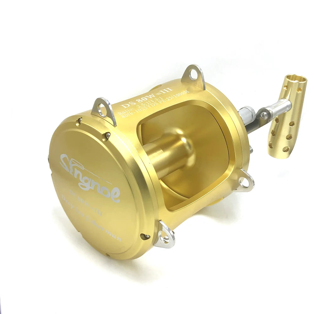 Professional Windlass Sea Boat Fishing Reel, Max Drag Slow Jigging, Drums Coil, Trolling Drums, 80W, 50W, 30kg Max, New, 2024