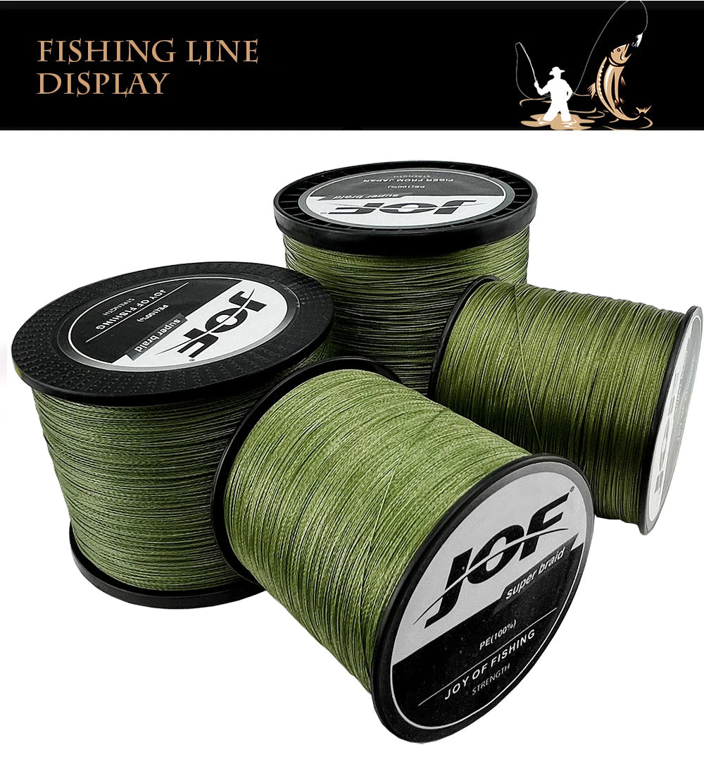JOF 8 Strands 1000M 500M 300M 100M Braided Fishing Line
