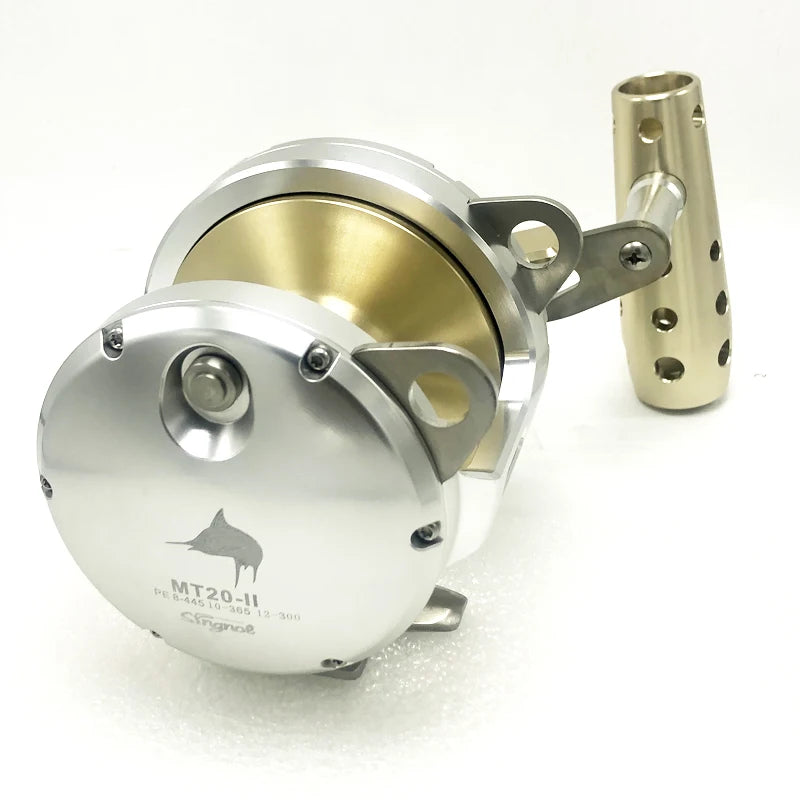 Big Boat Fishing Reels, Sea Saltwater Windlass, Slow Jigging Reel, Metal Coil, MT50 Max Drag 30 Kg Brake Casting Wrap Drums the