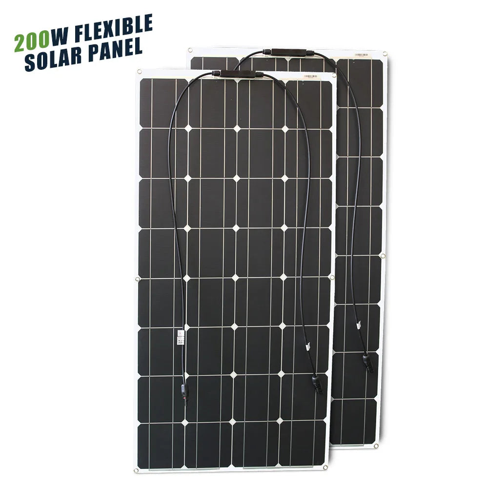 12V Flexible Solar Panel 600W 100W 200W 300W 400W 500W Bendable Waterproof Monocrystalline