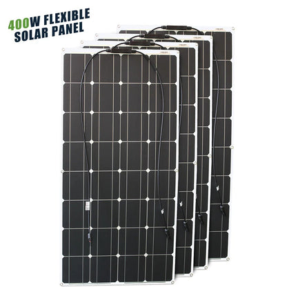 12V Flexible Solar Panel 600W 100W 200W 300W 400W 500W Bendable Waterproof Monocrystalline