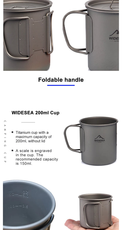 Widesea Camping Mug Titanium Cup
