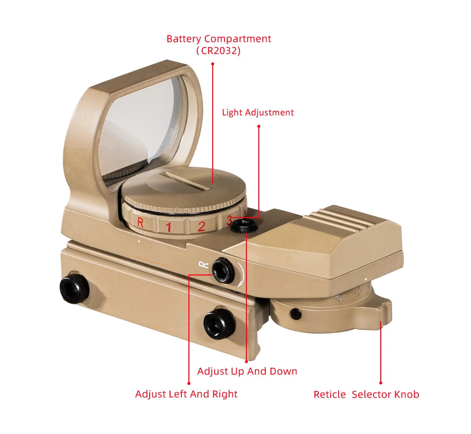 Red Dot 20mm / 11mm Red Dot BK Scope DE QD Sight Dovetail Riflescope Reflex Optics Sight For Hunting Rifle Gun Airsoft Tactical