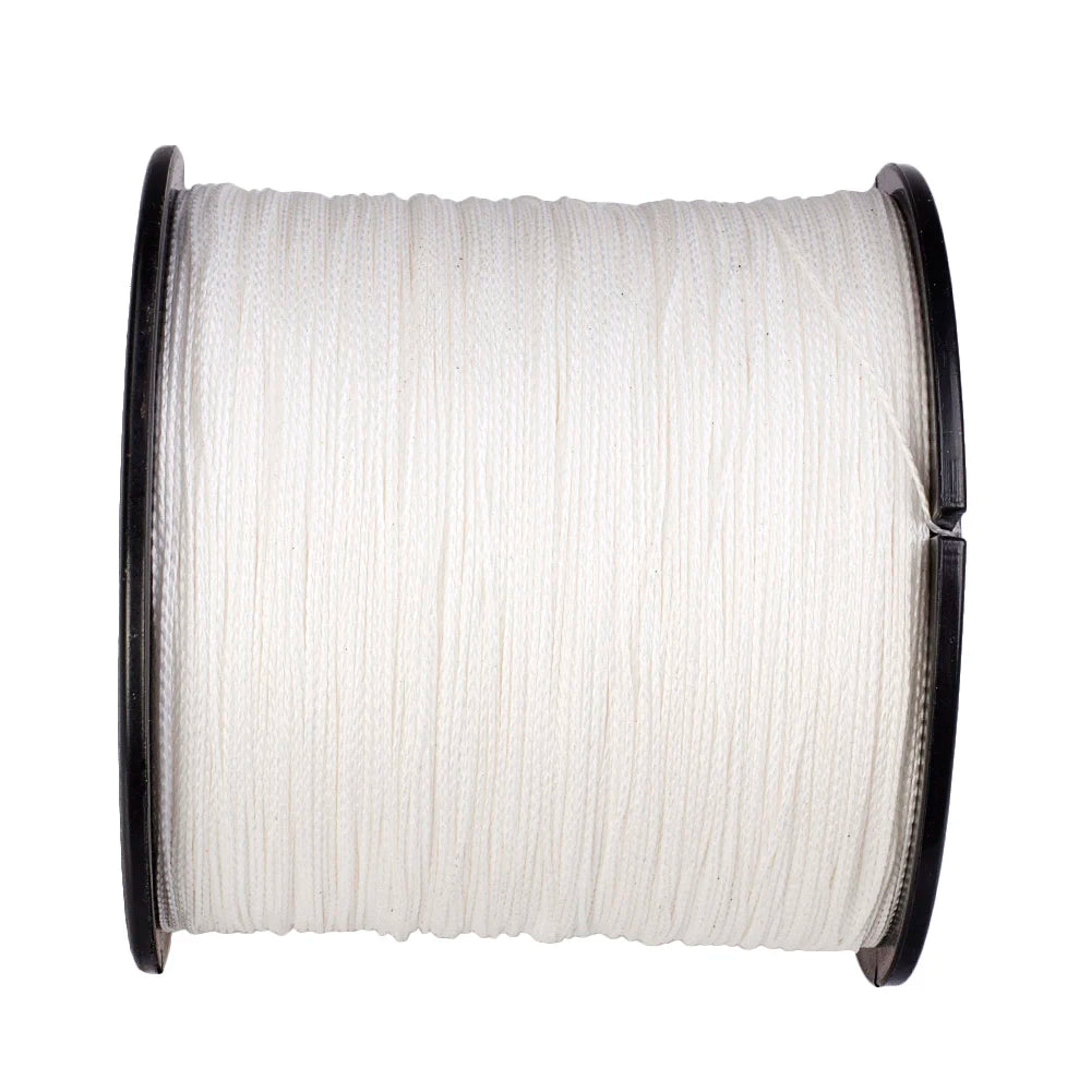 Hercules-Braided Fishing Line, 4 Strands, Fishing Line, White PE, 100m, 300m, 500m, 1000m, 1500m, 2000m, 6-100lb