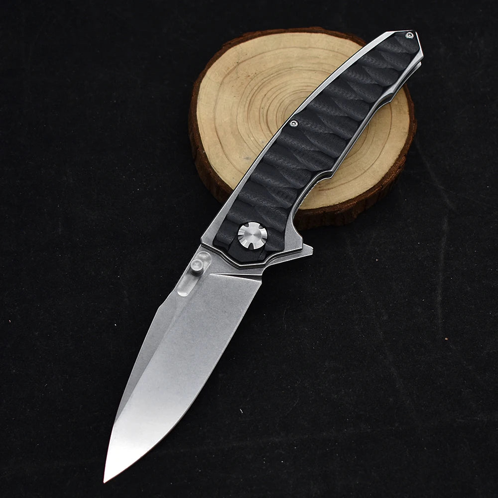 New M390 Steel Folding Knife G10 Handle Outdoor Camping Survival Hunting Knife  High Hardness Tactical EDC Tool