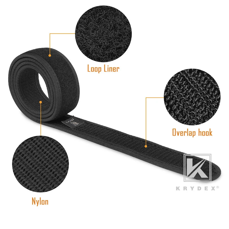 KRYDEX Tactics Buckleless Inner Liner Belt 1.5 Inch Nylon Loop Liner  S - XXL