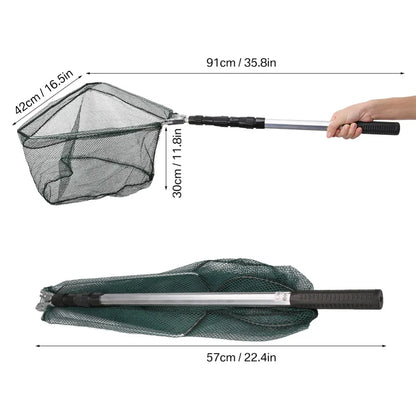 190cm 130cm 55cm Telescopic Landing Net Folding Fishing Pole Extending