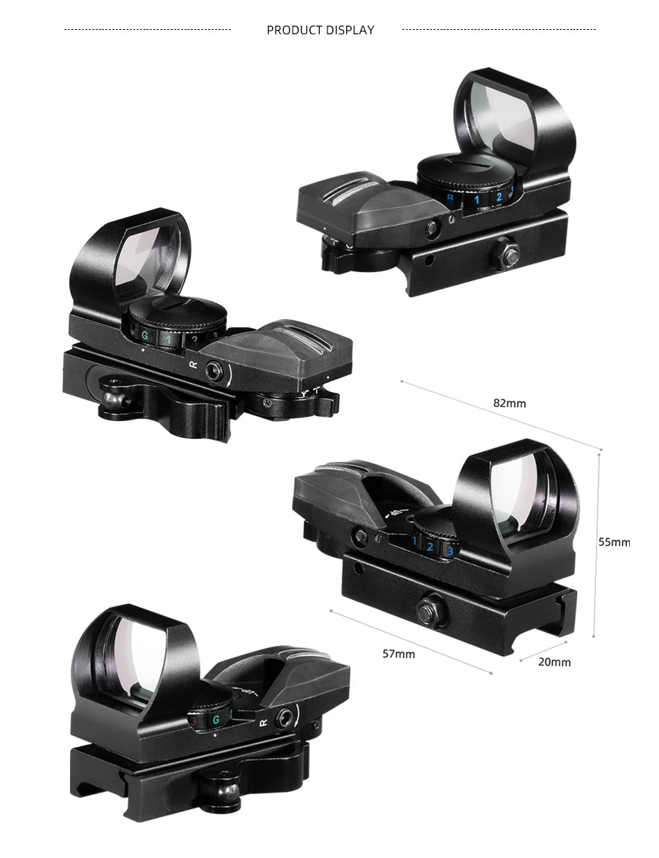 Red Dot 20mm / 11mm Red Dot BK Scope DE QD Sight Dovetail Riflescope Reflex Optics Sight For Hunting Rifle Gun Airsoft Tactical