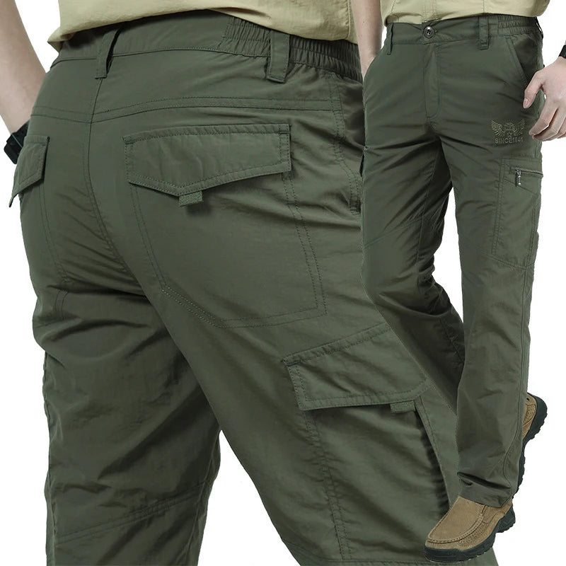 Breathable lightweight Waterproof Quick Dry Casual Pants Men  : Men's Tactical Cargo Pants