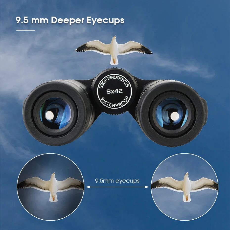 Svbony SV47 Binoculars for Adults, 8x32/8x42/10x42 Bak4 Prism HD FMC Lens Waterproof
