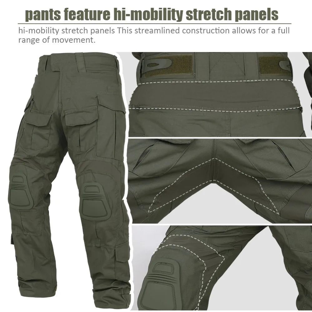 KRYDEX Tactical Combat G3 Uniform Set Outdoor Hunting Gen3 Camouflage Shirt & Pants