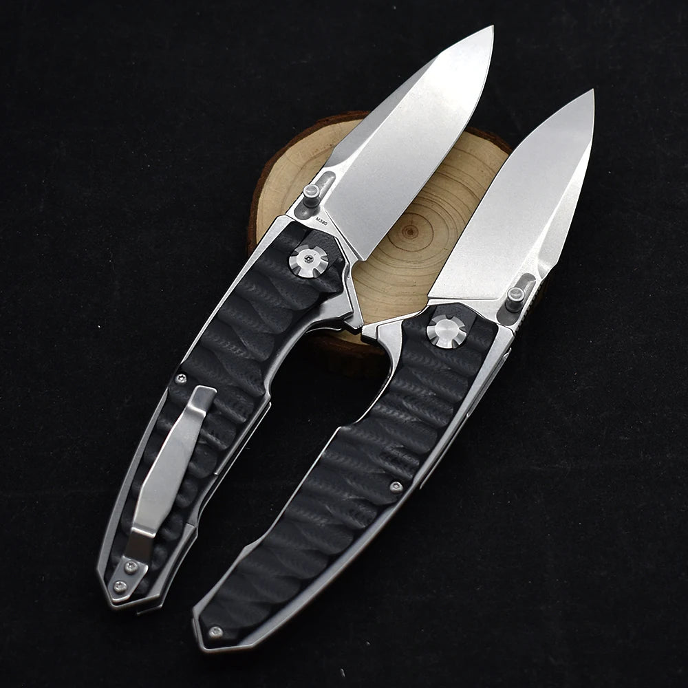 New M390 Steel Folding Knife G10 Handle Outdoor Camping Survival Hunting Knife  High Hardness Tactical EDC Tool