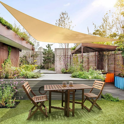 Triangle Sun Shade Sail Canopy UV Block Sunshade Sails Sunscreen for Outdoor Patio Garden Backyard Awning Sunsail with Free Rope