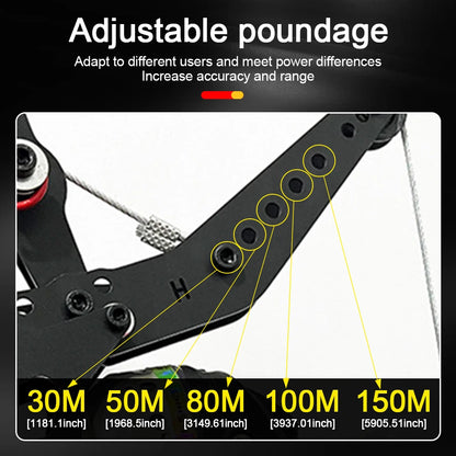 Fire Dragon Dual-Use Compound Bow with Fishing Reel and Sight-Fast Shooting Speed, Ultra-Stable for Hunting, Fishing and Archery