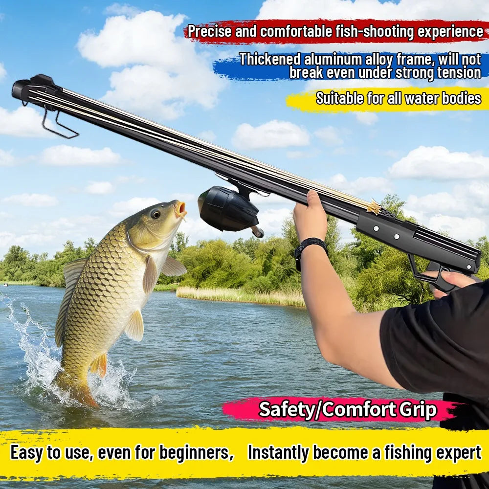 Fishing Slingshot Rod with Reel   Aluminum  Fishing Device