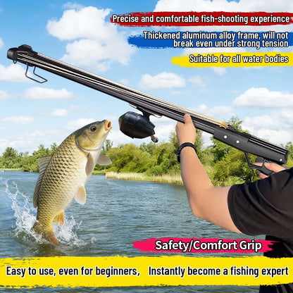 Fishing Slingshot Rod with Reel   Aluminum  Fishing Device