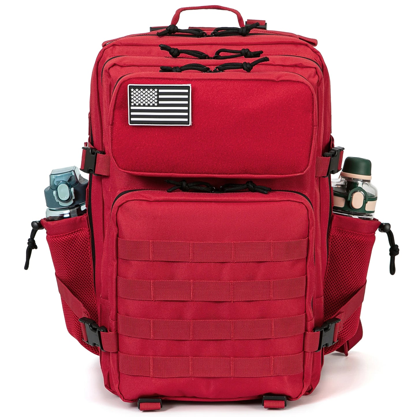 45L tactical backpack for outdoor sports hiking climbing travel with bottle holder